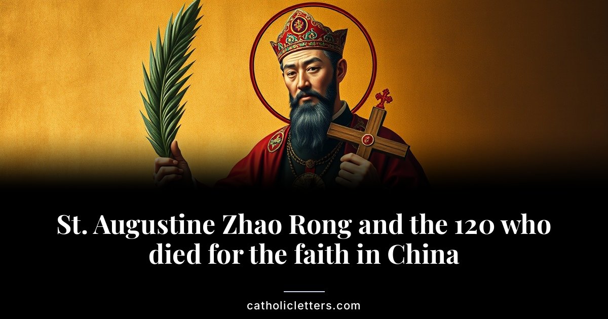 St. Augustine Zhao Rong and the 120 who died for the faith in China