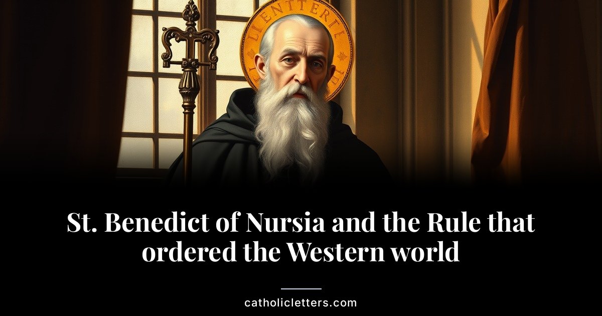 St. Benedict of Nursia and the Rule that ordered the Western world