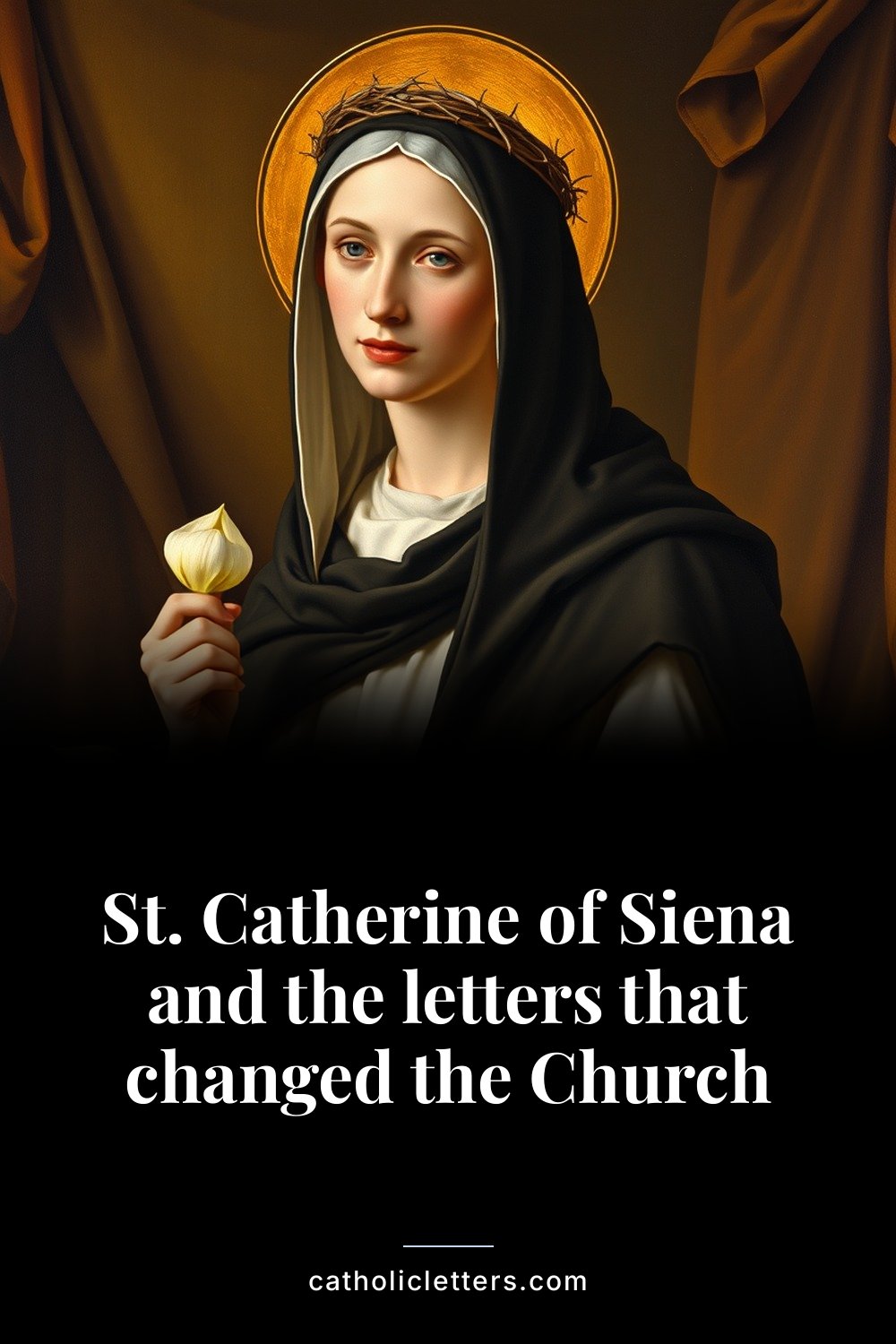 St. Catherine of Siena and the letters that changed the Church — Pinterest pin