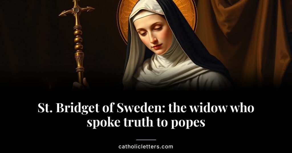 St. Bridget of Sweden founded an order, raised eight children, and delivered divine messages to kings and popes. Her feast is July 23.