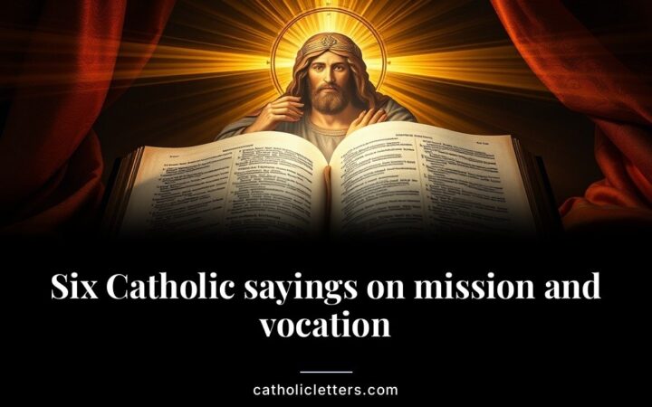 Six Catholic sayings on mission and vocation