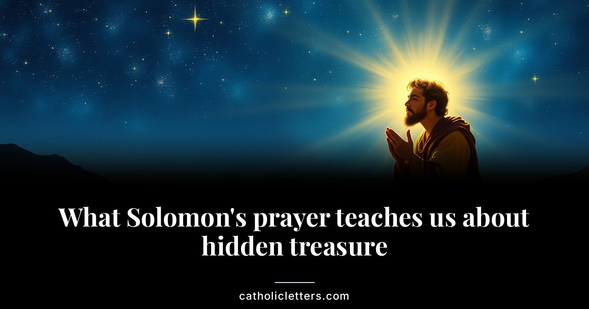 What Solomon's prayer teaches us about hidden treasure 1 What Solomon’s prayer teaches us about hidden treasure