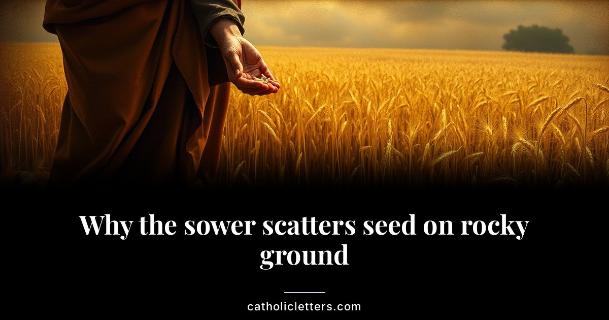 Why the sower scatters seed on rocky ground 1 Why the sower scatters seed on rocky ground