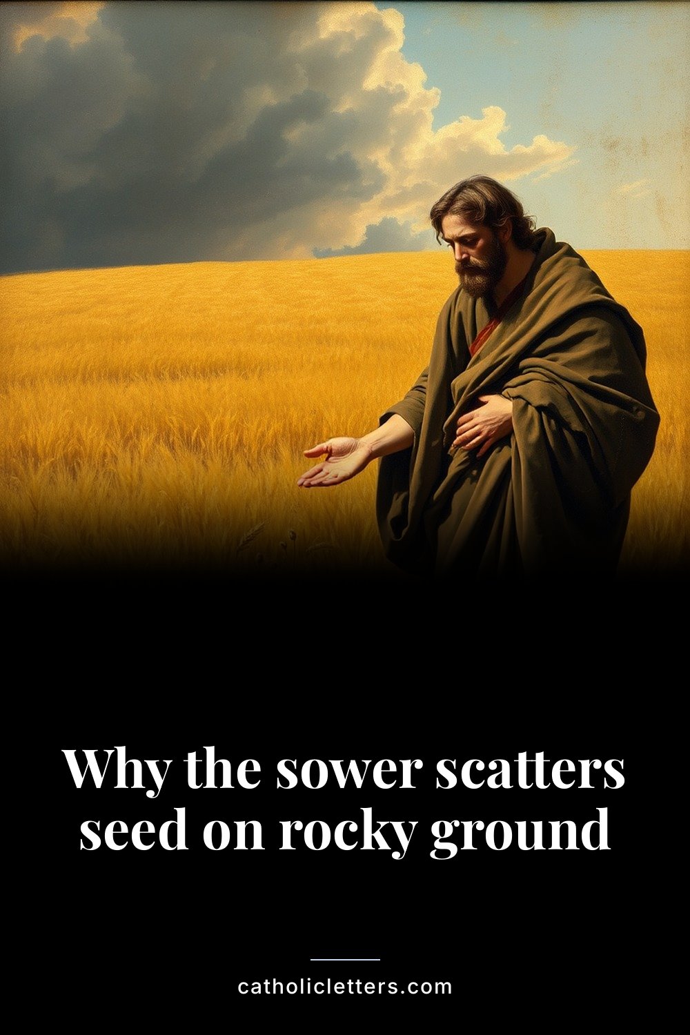 Why the sower scatters seed on rocky ground 2 Why the sower scatters seed on rocky ground — Pinterest pin