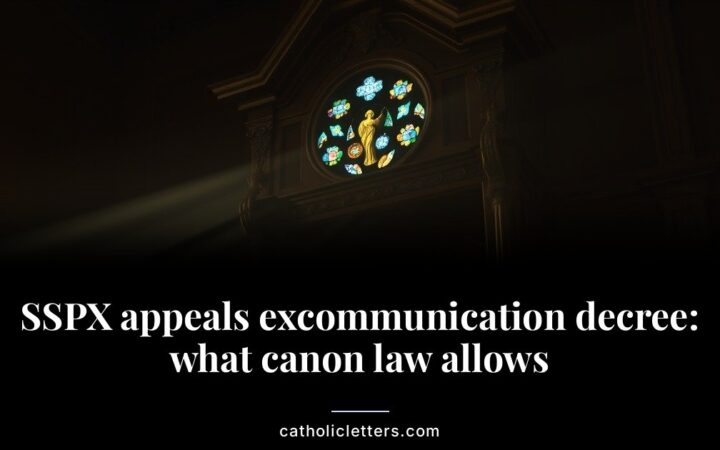 SSPX appeals excommunication decree: what canon law allows