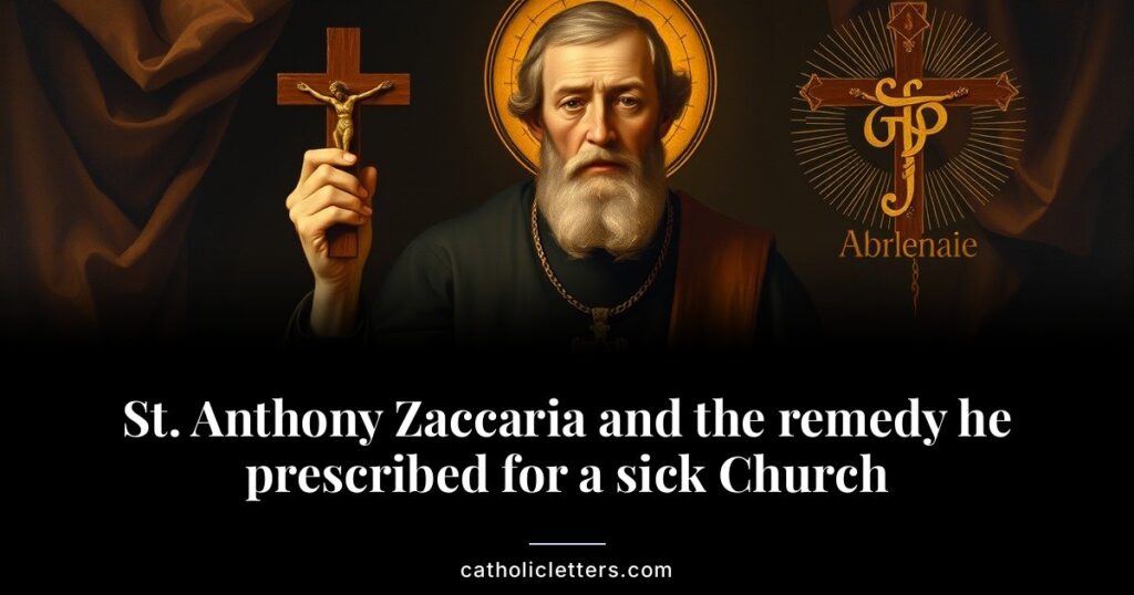 St. Anthony Zaccaria and the remedy he prescribed for a sick Church 1 St. Anthony Zaccaria, physician turned priest, founded the Barnabites and spread devotion to the IHS monogram and Eucharist.