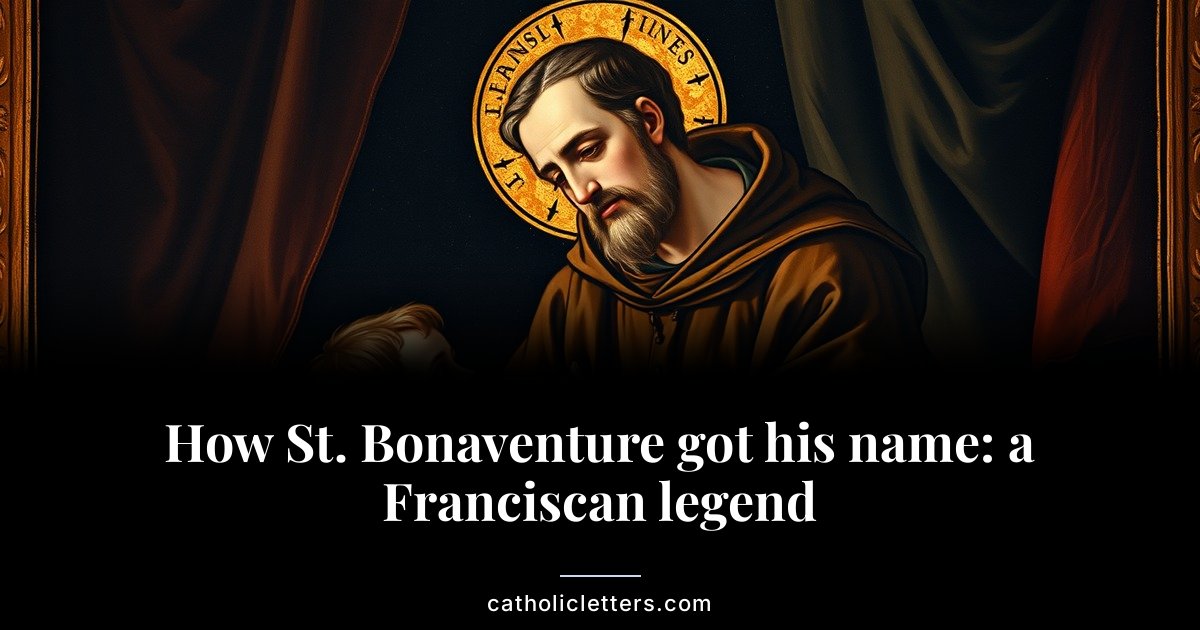 How St. Bonaventure got his name: a Franciscan legend