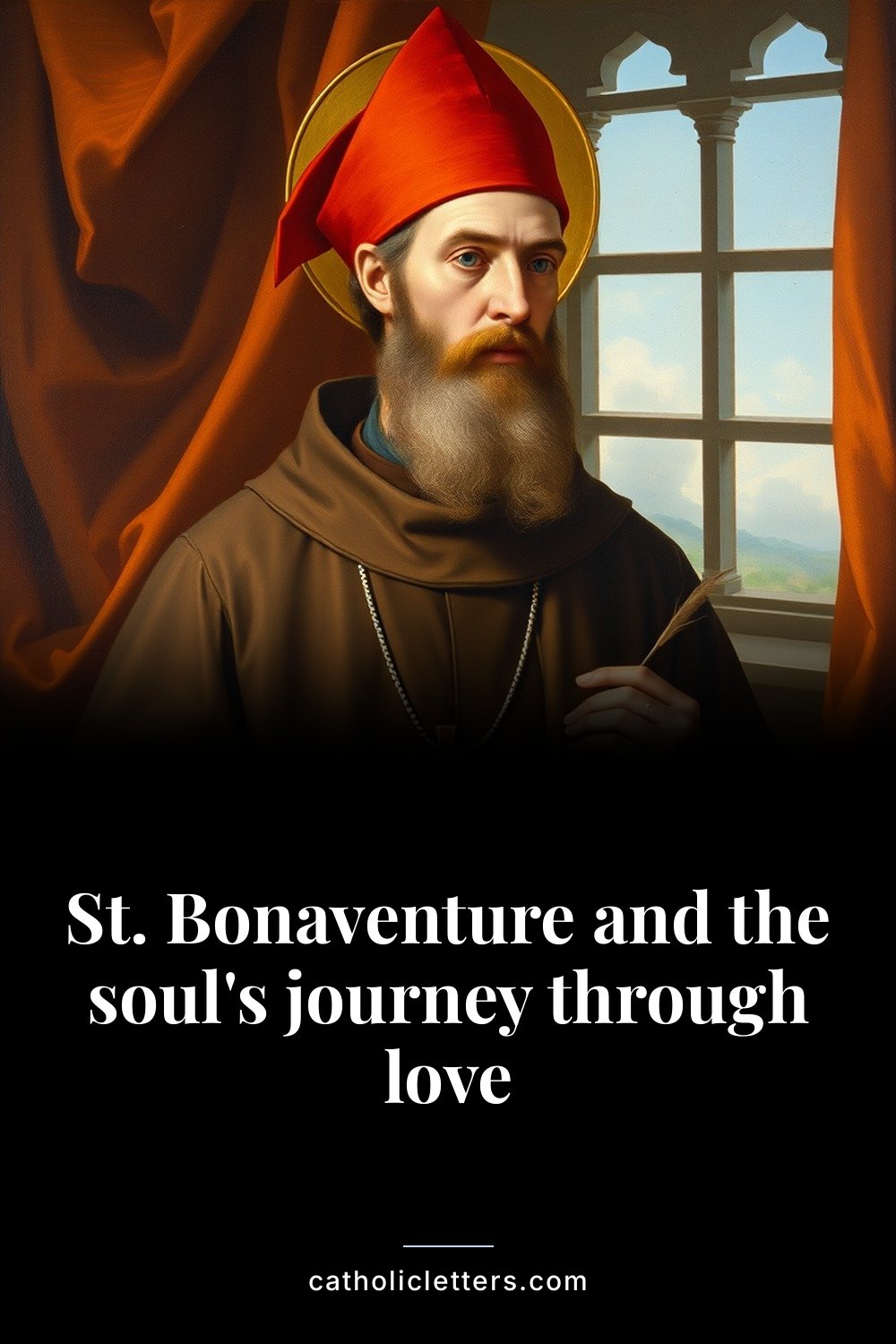 St. Bonaventure and the soul's journey through love — Pinterest pin