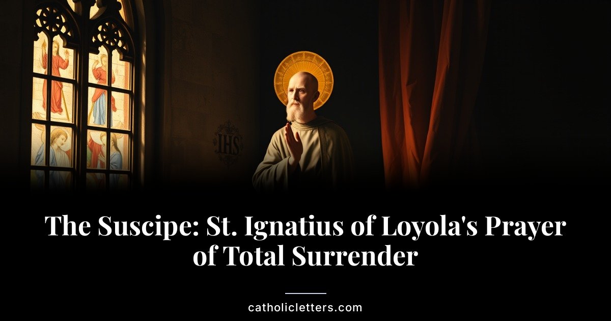 The Suscipe: St. Ignatius of Loyola's Prayer of Total Surrender 1 The Suscipe: St. Ignatius of Loyola’s Prayer of Total Surrender