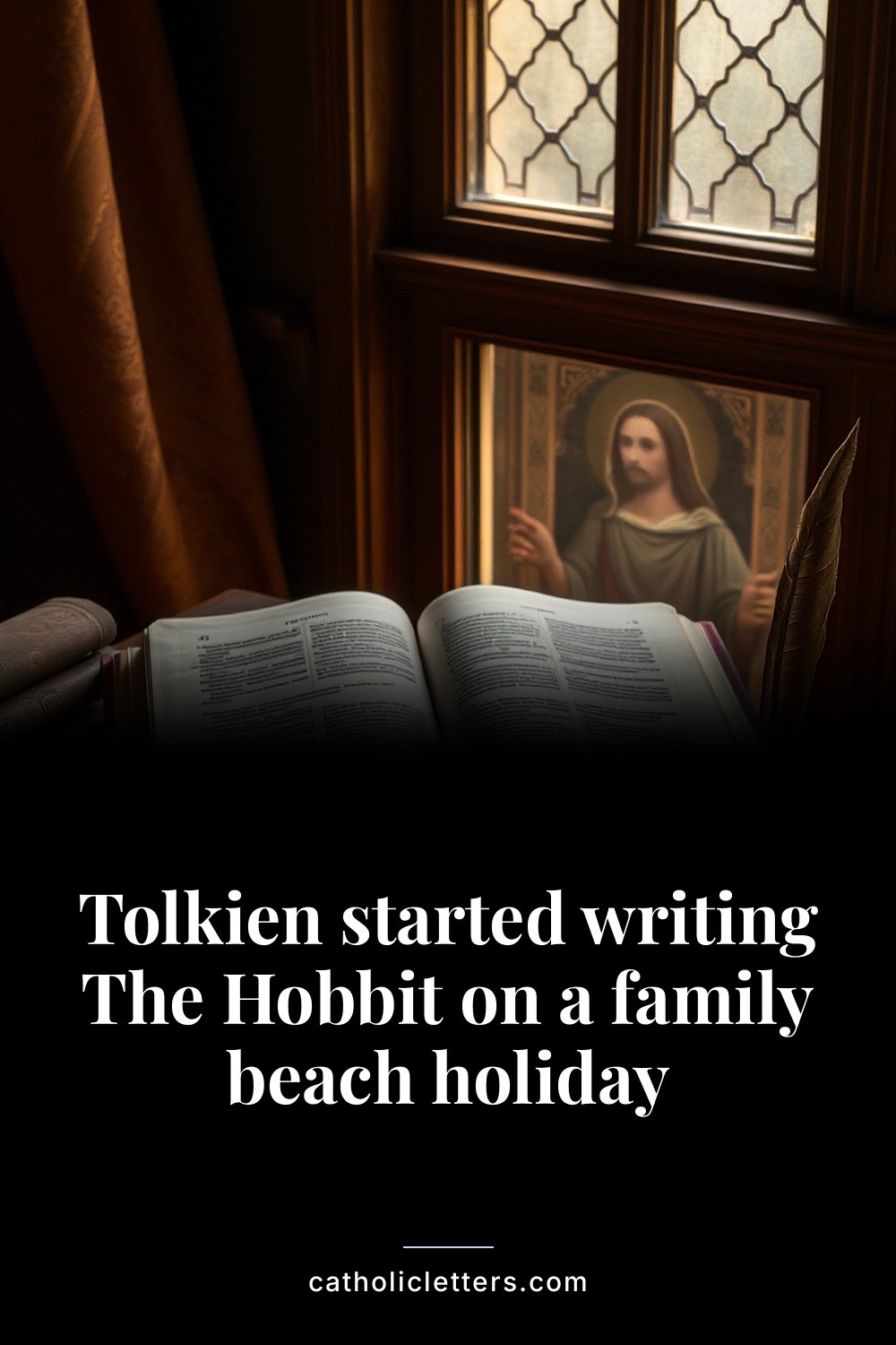 Tolkien started writing The Hobbit on a family beach holiday 2 Tolkien started writing The Hobbit on a family beach holiday — Pinterest pin