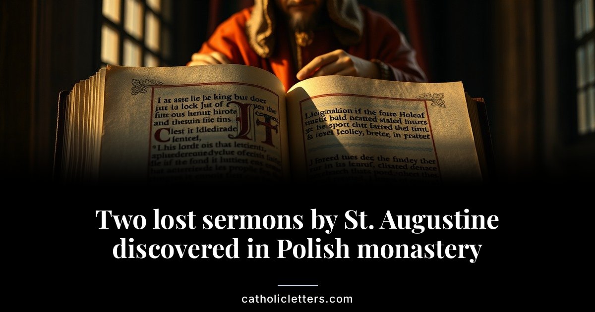 Two lost sermons by St. Augustine discovered in Polish monastery 1 Two lost sermons by St. Augustine discovered in Polish monastery