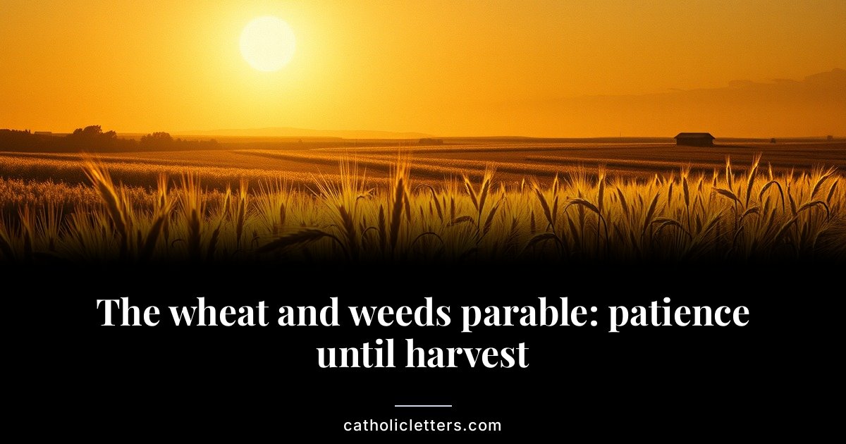 The wheat and weeds parable: patience until harvest