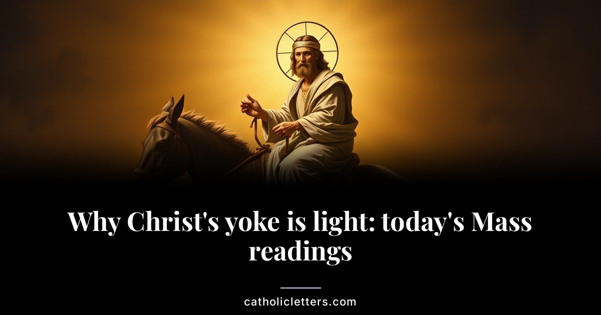 Why Christ's yoke is light: today's Mass readings 1 Why Christ’s yoke is light: today’s Mass readings